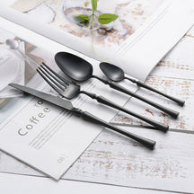 home & garden : Living Essence Bestekset - Dagelijks Gebruik Elegant Dineren - RVS in Mat zwart van Pantino