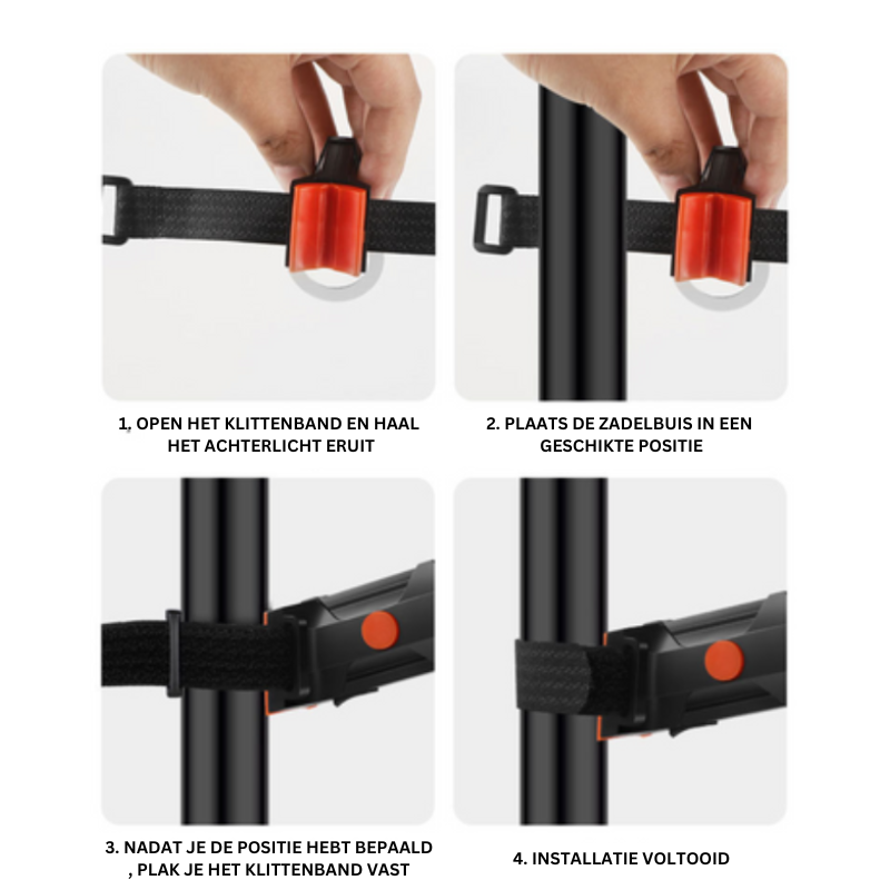 outdoor equipment : LED Fietsachterlicht voor heren, rood - BrightBike Pro met heldere verlichting in van Pantino