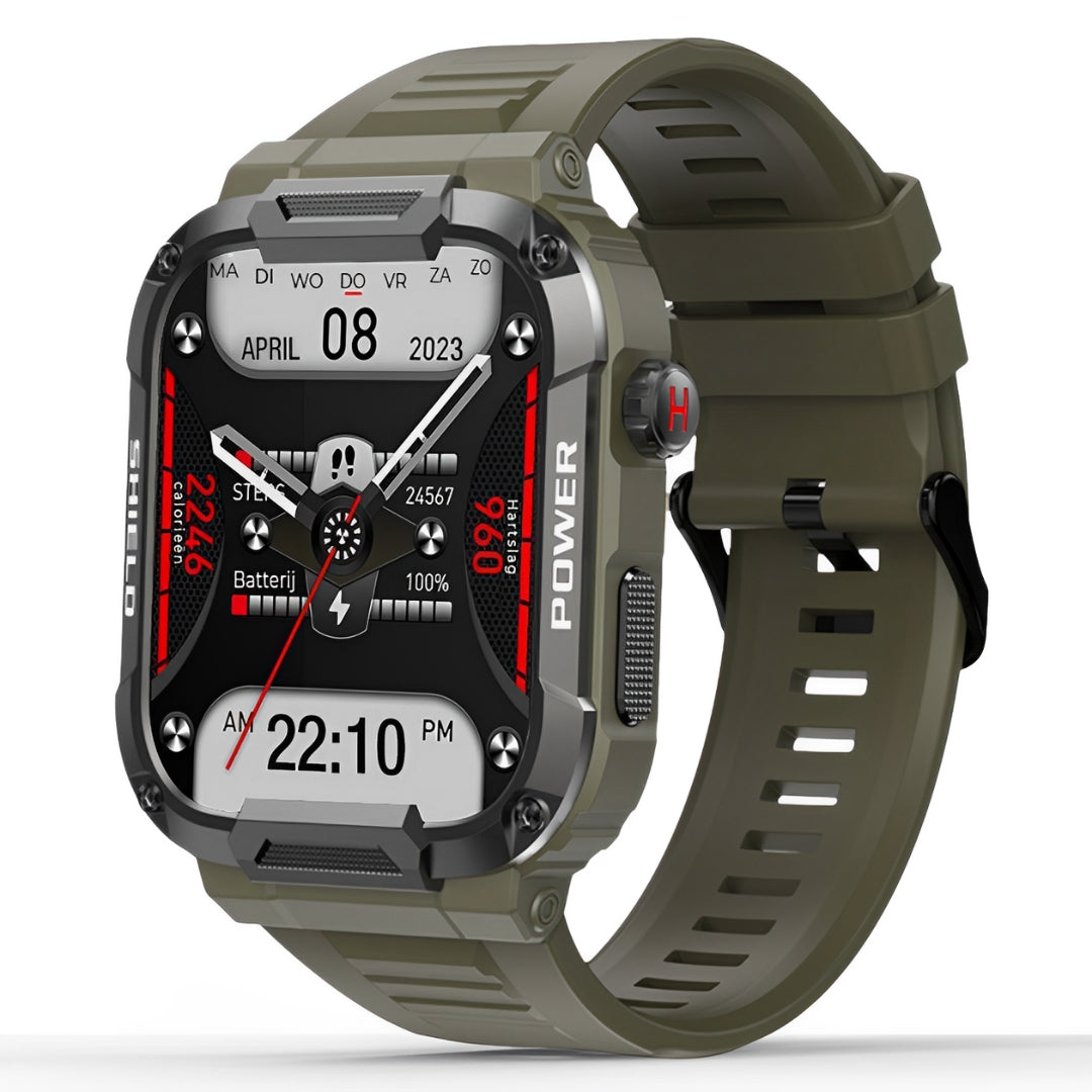 watches : The Elite Watch - Zwart in GROEN van Pantino