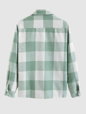 Shirt : Casual Geruite Heren Overhemd - Groen in van Pantino