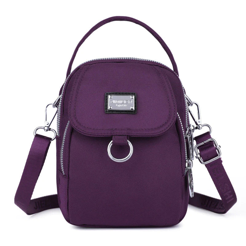 bags : Crossbody Tas Blauw - PhoneBag - Telefoonhoesje met Rits voor in van Pantino