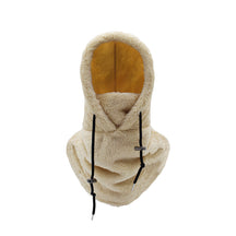 outdoor equipment : Sherpa Ski Masker Dames Beige - Warme Wintersport Hood - Fleece in Beige van Pantino