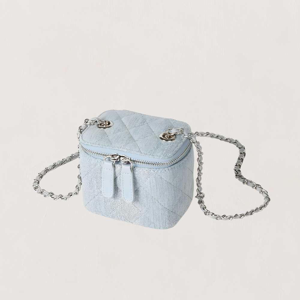 Handbags : Celeste Denim Schoudertas PM Dames - Denim Blauw in Enkel: licht van Pantino