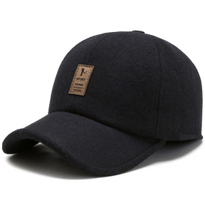 Baseball Cap : SnapHat - Gebreide Winter Baseballpet Donkergrijs in Zwart van Pantino