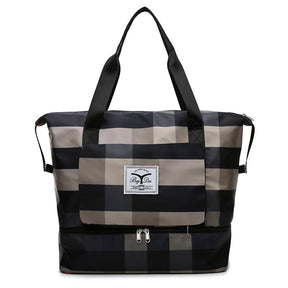 bags : Reistas Dames Paars-Aubergine - Nova's Opvouwbare in Zwart en wit van Pantino