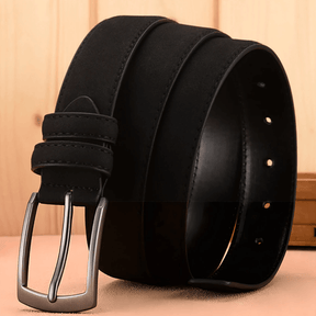Belt : Riem Heren Zwart - Luxe Suède - Verfijnd, Duurzaam, Stijlvol in van Pantino