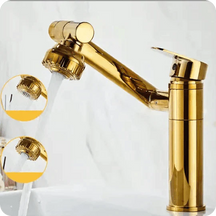 home & garden : AquaTwist - De Badkamerkraan - Zwart in Goud van Pantino