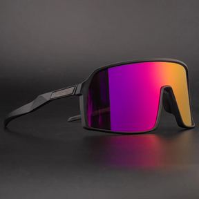 Cycling Sunglasses : Zonnebril Dames Blauw/zwart - Fietszonnebril Unisex in donkerroze zwart van Pantino