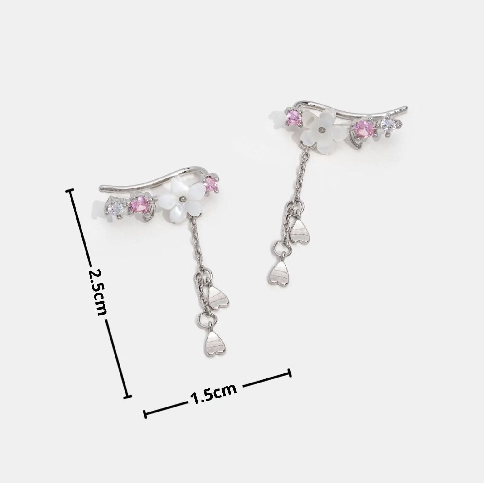 Earrings : Oorbellen Roze - Cherry Crystal in van Pantino