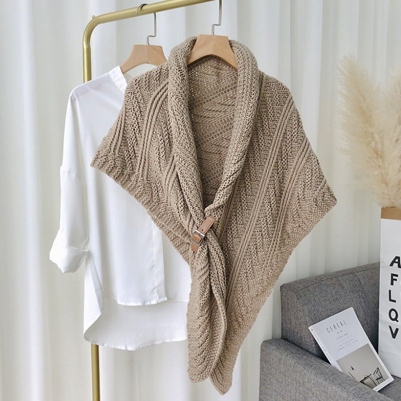 Scarf : Sjaal Dames Zwart - Fine Knitted Scarf - Driehoekige Modesjaal voor in van Pantino