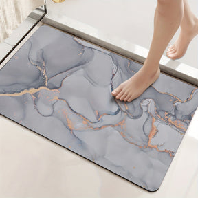 home & garden : Antislipmat Marmerpatroon - Marble - Donkergrijs in van Pantino