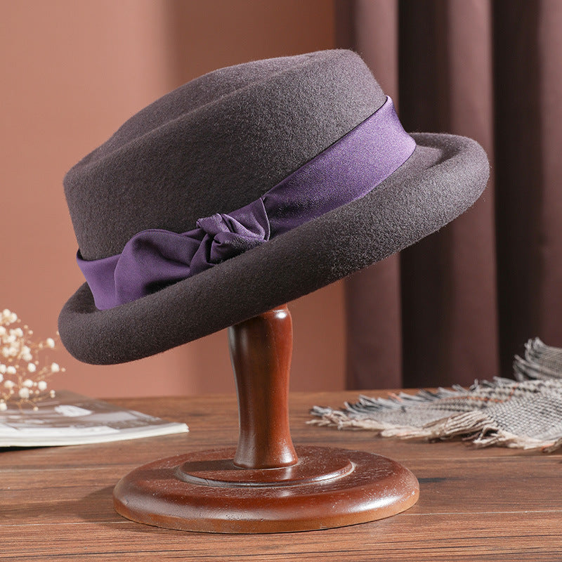 Bucket Hat : Hoed Paars - Franse Stijl Retro Emmer in Paars van Pantino