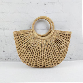 bags : Strandtas Beige - Semicirkel Vakantie Stijl Zomer All-Match in van Pantino