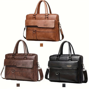 bags : Schoudertas Heren Donkerbruin - Herentas Handtas Retro Tas Elegant in van Pantino