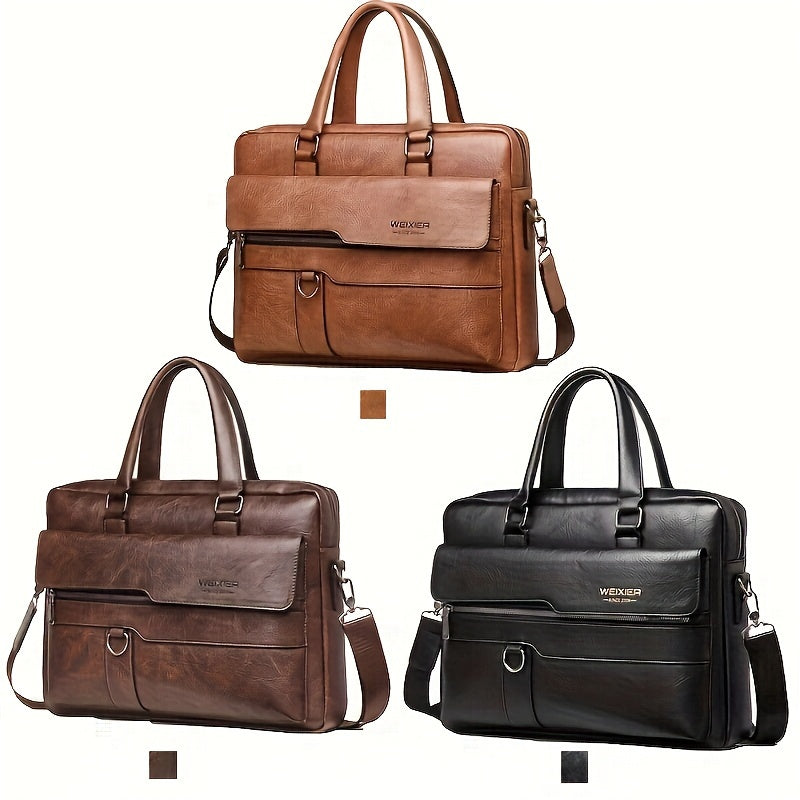 bags : Schoudertas Heren Donkerbruin - Herentas Handtas Retro Tas Elegant in van Pantino