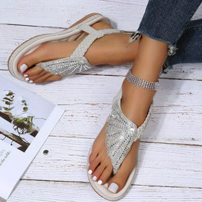 Sandals : Sandalen Dames Beige - Stijlvolle Strepen Design - Perfect voor die van een Trendy en Uniek Ontwerp Houden in Beige van Pantino
