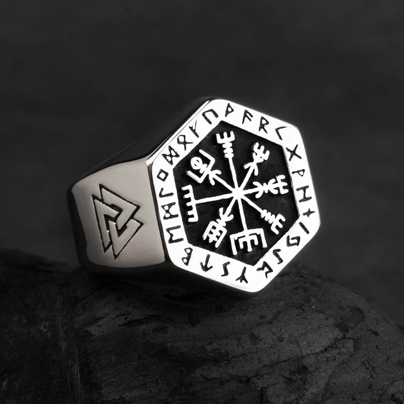 Ring : Vintage Ring Roestvrij Staal in van Pantino