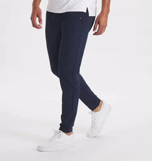 Pants : Victor Stretch Slang Zwart in Donkerblauw van Pantino