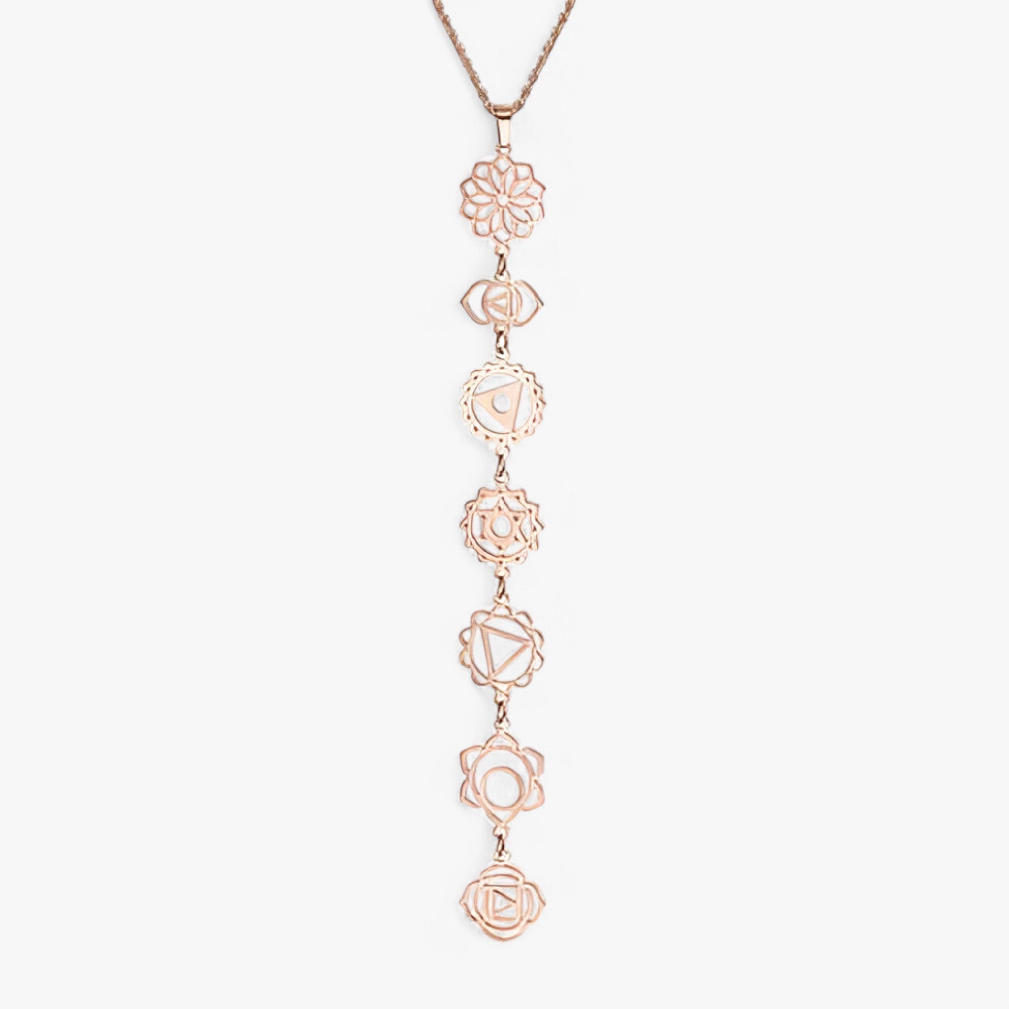 Jewelry : Damesketting 7 Chakra van Wol, Energetisch Sieraad voor Spiritueel Evenwicht in van Pantinoshop