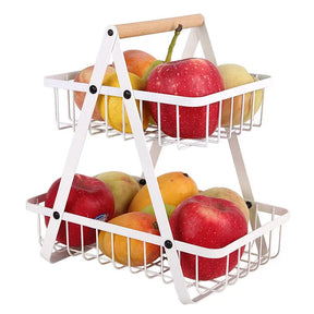 home & garden : 2- en 3-laags Fruitmand in 2 niveaus wit van Pantino