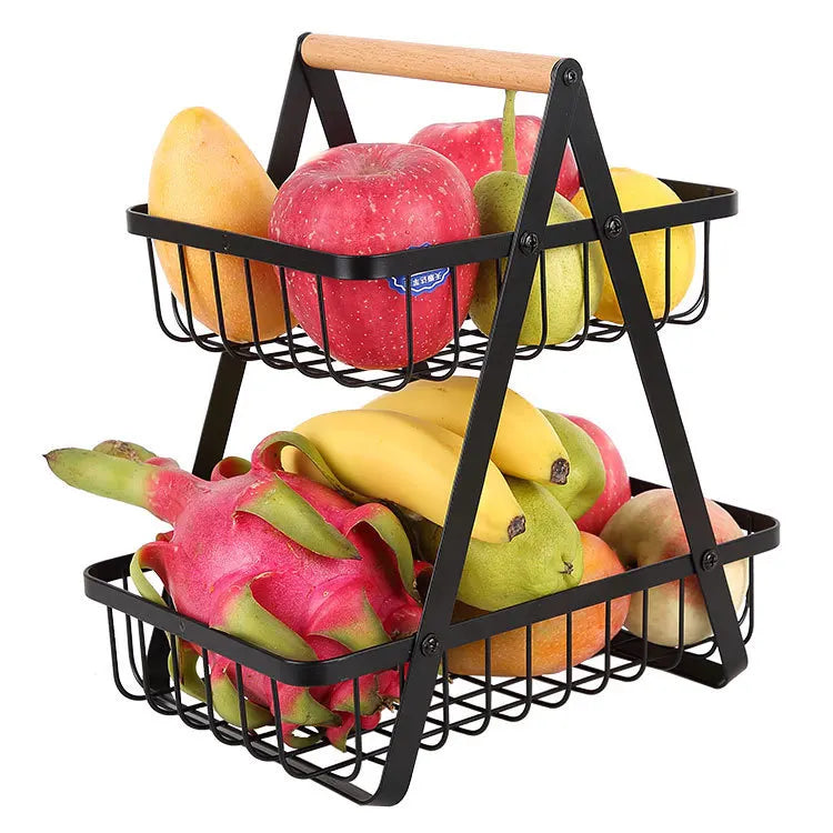 home & garden : 2- en 3-laags Fruitmand in 2 niveaus zwart van Pantino