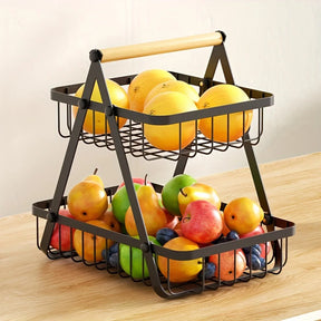 home & garden : 3-Laags Fruitmand - Aanrecht Opbergen Groenten Fruit - Metaal in van Pantino