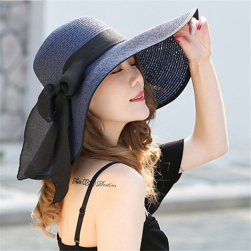 Sun Hat : Zomer Zonnehoed - Beige in Blauw van Pantino