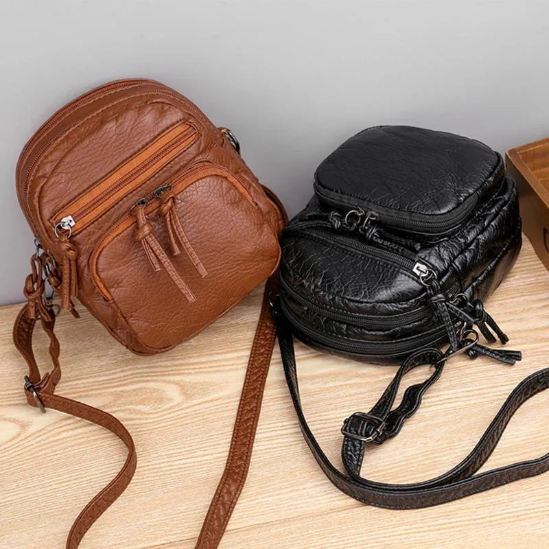 bags : Stijlvolle Retro Kruistas - Bruin in van Pantino