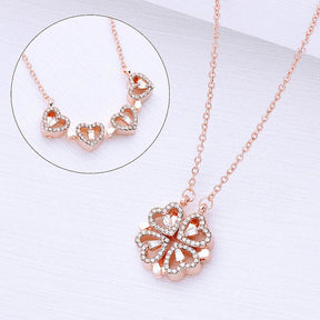 Necklace : Love & Luck - Het Perfecte Symbool dat Je op Twee Manieren Kunt Dragen - Goud in Rosé goud van Pantino