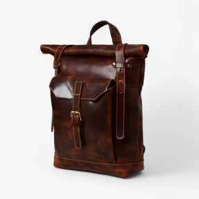 bags : Rugzak Bruin - Roll-Top in van Pantino