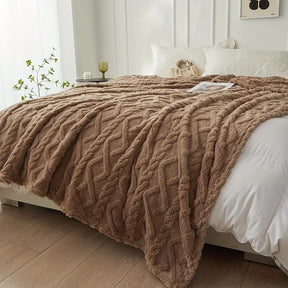 home & garden : FleeceBlanket - Warme Deken van Reistextiel Fleece - Grijs in van Pantino