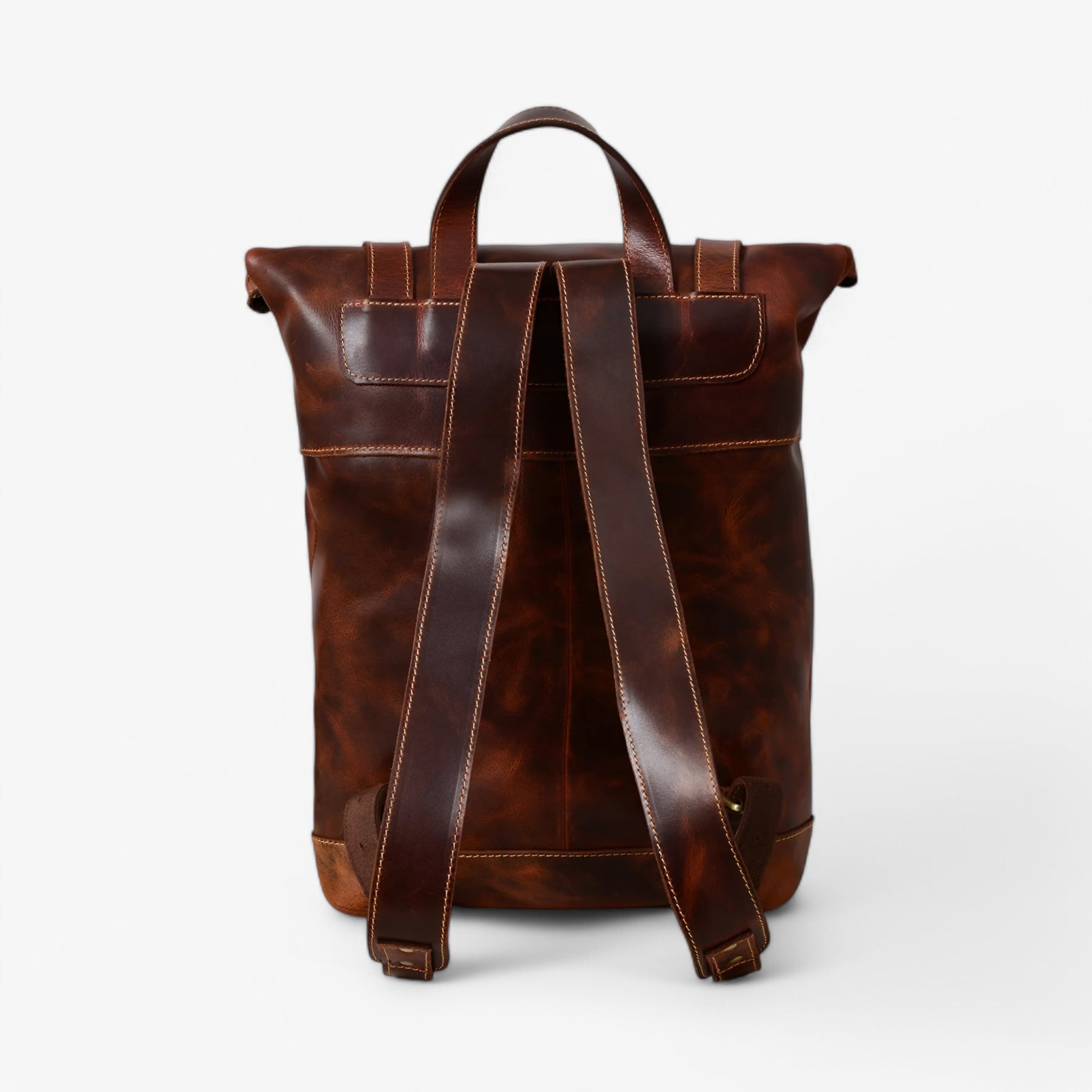bags : Rugzak Bruin - Roll-Top in van Pantino