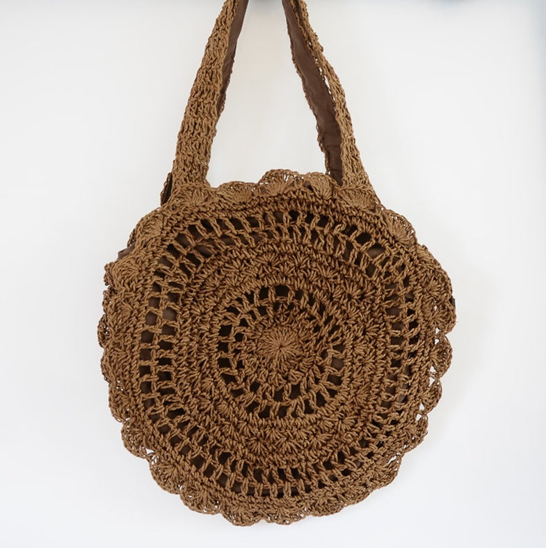 bags : Vintage Rotan Tas - SeaSide Chic - Beige in van Pantino