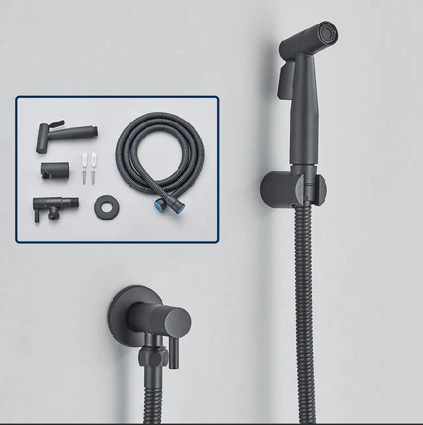 other : Bidet Sproeier RVS voor hy1giënische toilet reiniging - Handdouche voor optimale frisheid in Zwart van Pantino