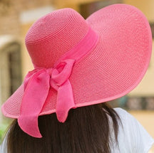 Sun Hat : Hoed Blauw - Opvouwbare Zomer Strandhoed in Rood van Pantino