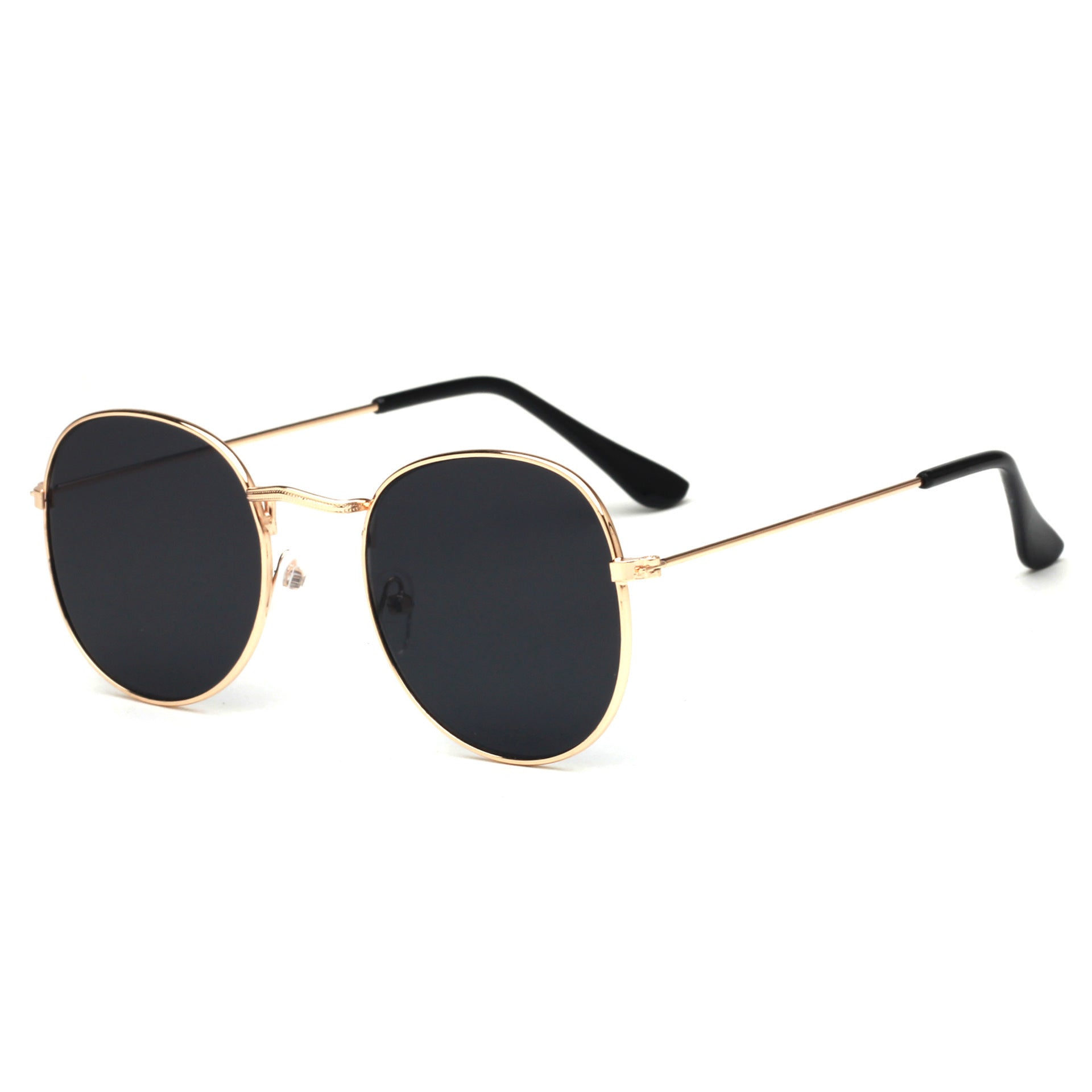 Sunglasses : Zonnebril Gouden Thee - Modieuze Metalen in Gouden as van Pantino