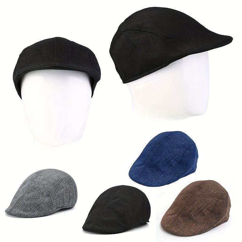 Beret : Baret Zwart - Polyester 1 St Modieuze Dunne Katoenen en Linnen Baretpet voor Middelbare Leeftijd en Ouderen Elegant in van Pantino