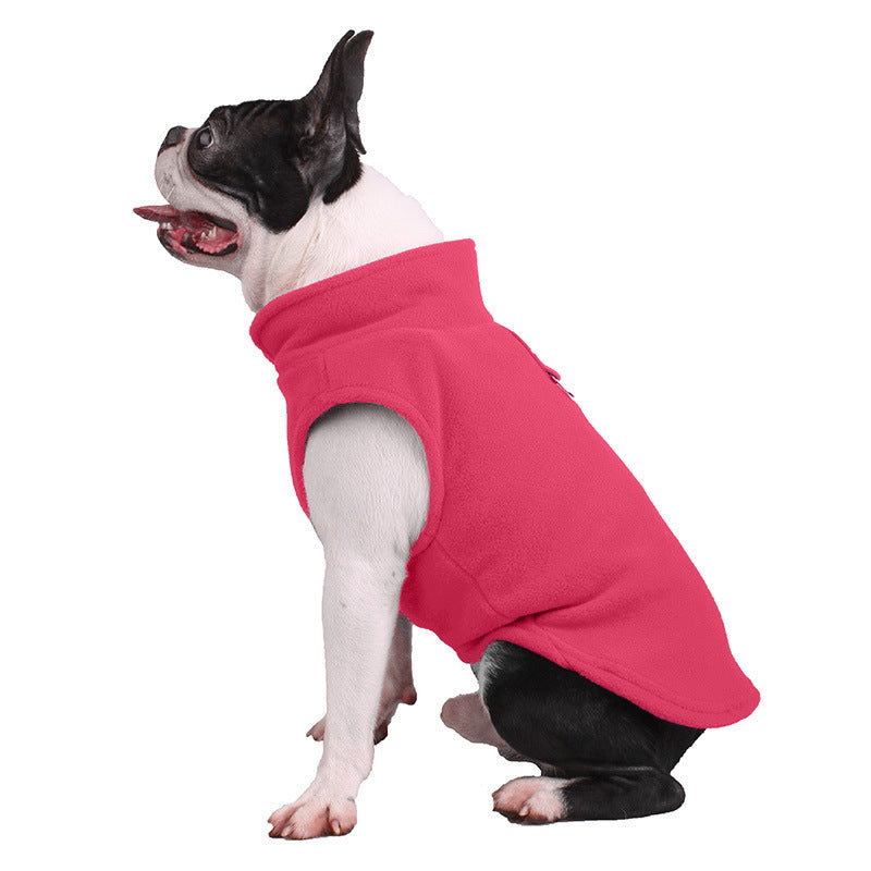 pets : Fleece Hondenjas - Warm Comfortabel Ieder Seizoen - Fleece in Roze van Pantino