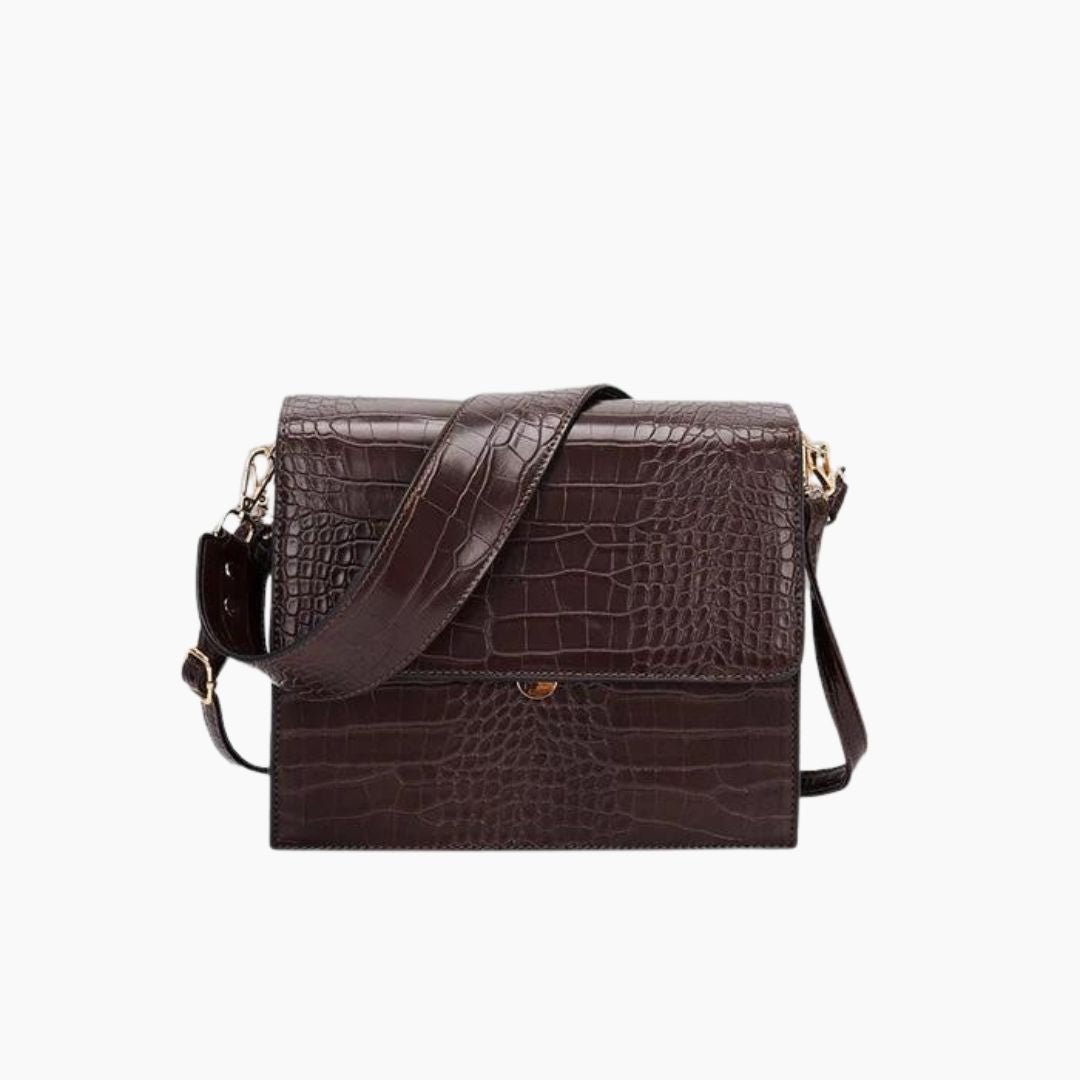bags : Schoudertas Zwart - Chic Lucia in Donkerbruin van Pantino