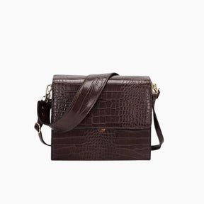 bags : Schoudertas Zwart - Chic Lucia in Donkerbruin van Pantino