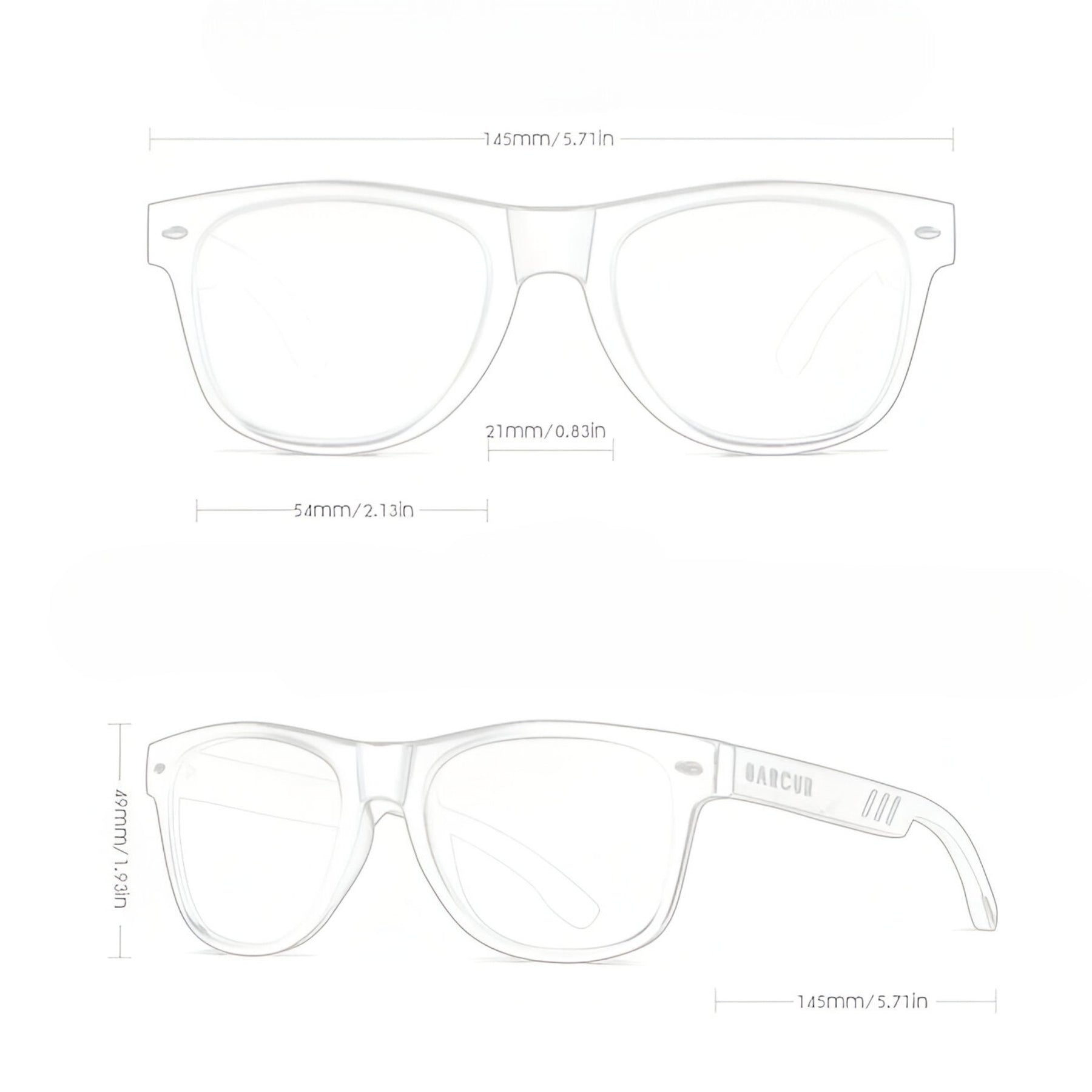 Sunglasses : Barcur, Klassieke Coole Houten Tempels Zonnebril, UV400 Gepolariseerde Zonnebril - Glanzend Zwart in van Pantino