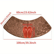 home & garden : Badmat met Geplaveid Patroon - Gebogen Hoeken, Zacht en Waterabsorberend - Grijs in Koffie 30*60*100cm van Pantino