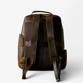 bags : Rugzak Bruin - Retro-stijl Lederen in van Pantino