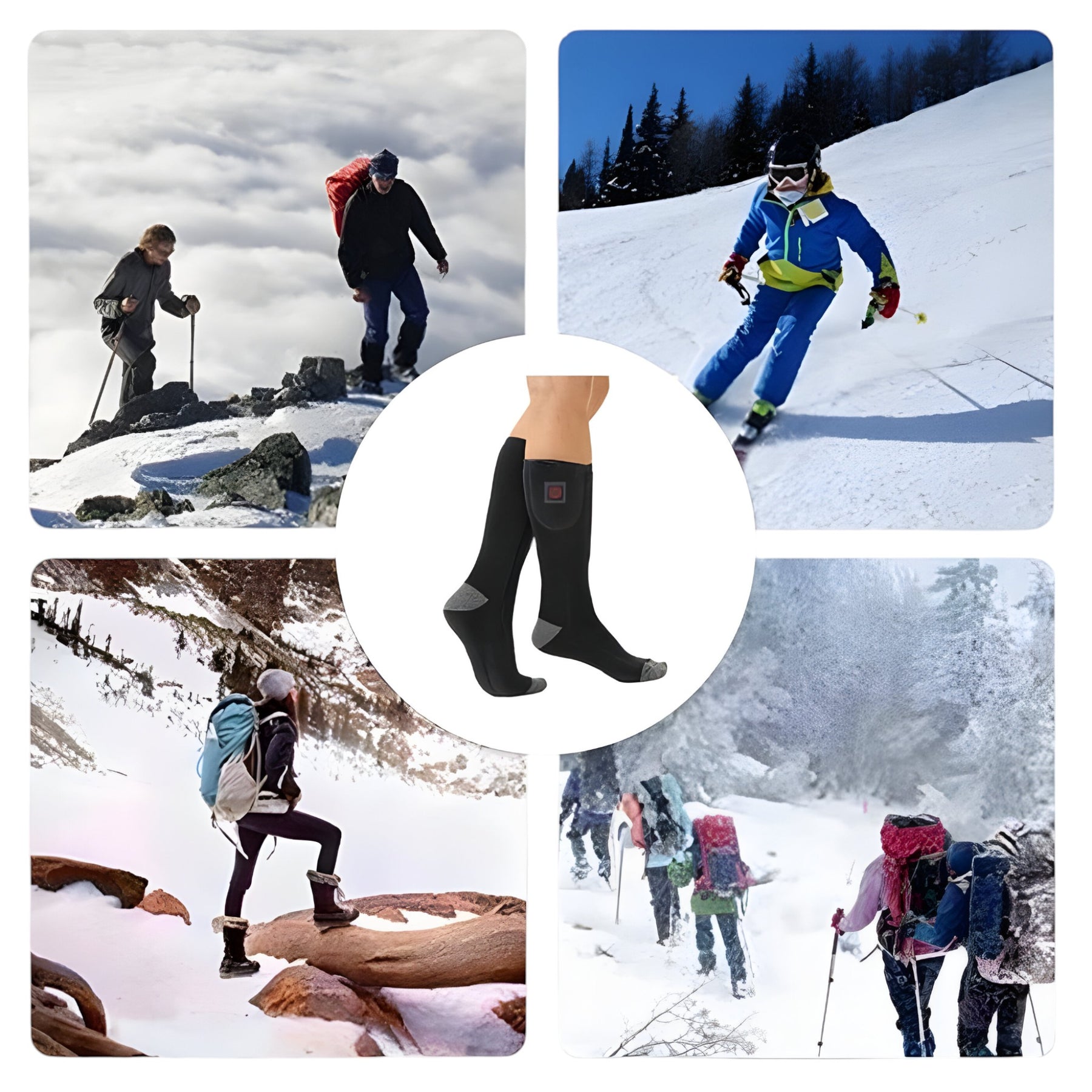 other : HeatSocks - Verstelbare Verwarmde Sokken met 2 Gratis Powerbanks voor Ultiem Comfort - Grijs (One-Size) in van Pantino