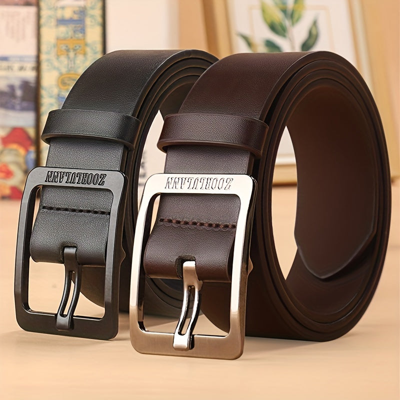 Belt : PU Leren Riem Zwart Heren Casual Jeans in van Pantino