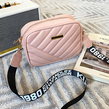 bags : Crossbody Tas Zwart - S.f.y. - Vierkanten in Roze van Pantino