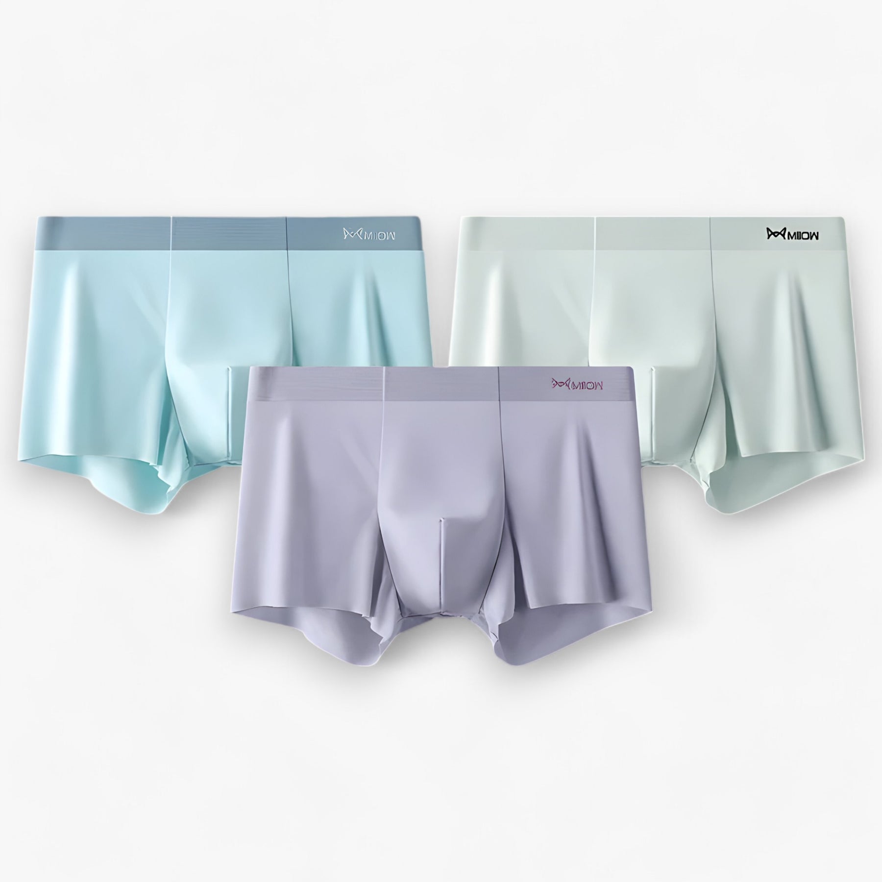 Men's Swim Trunks : Chill Heren Zwembroek - Ademend, Sneldrogend & Anti-Statisch voor Zomercomfort in Lichtblauw - Lichtgrijs - Paars van Pantino