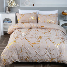 home & garden : DreamScape - Luxe Dekbedovertrekset - Wit in Beige van Pantino