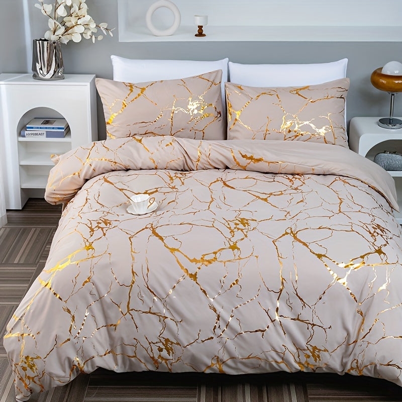 home & garden : DreamScape - Luxe Dekbedovertrekset - Wit in Beige van Pantino