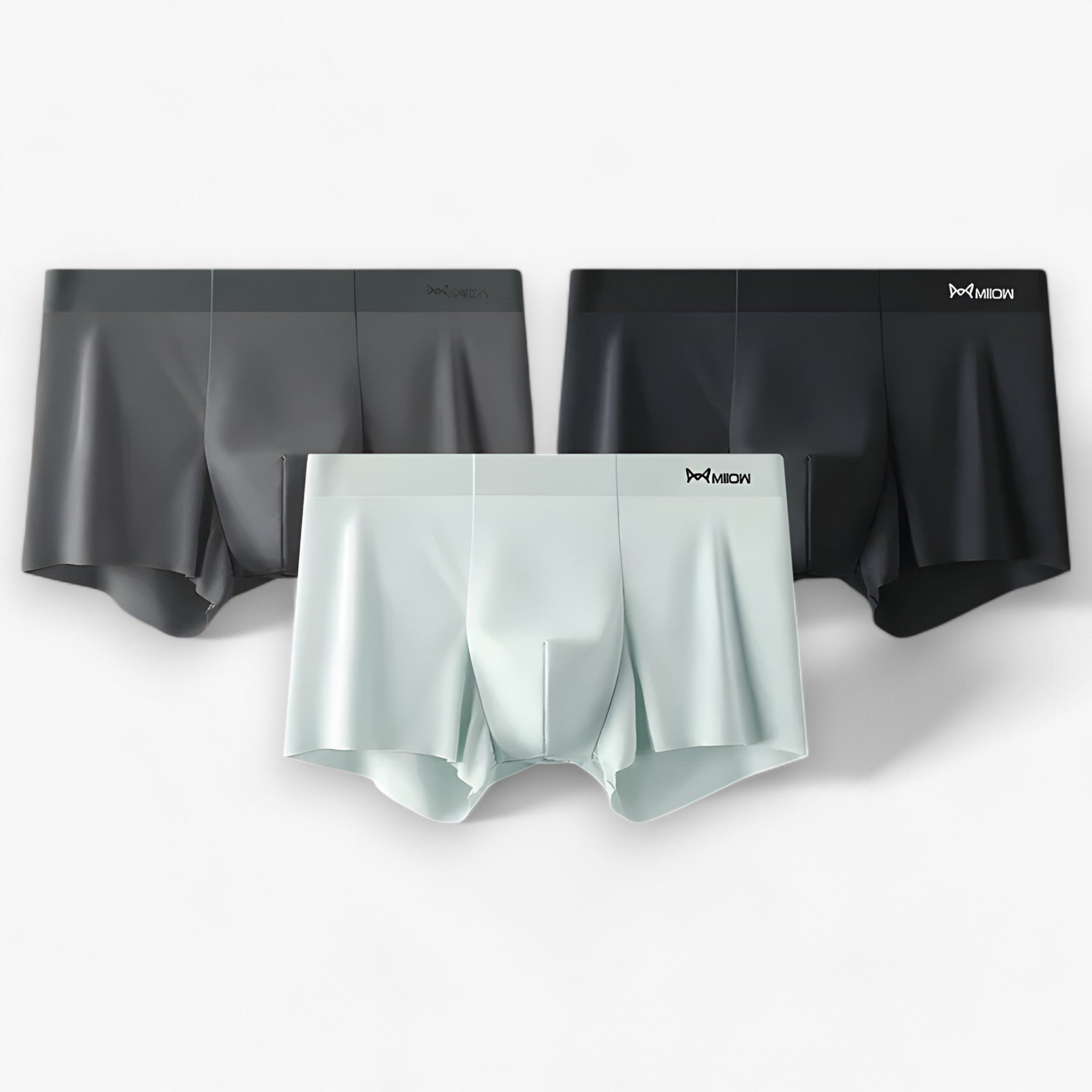 Men's Swim Trunks : Chill Heren Zwembroek - Ademend, Sneldrogend & Anti-Statisch voor Zomercomfort in Donkergrijs - Zwart - Lichtgrijs van Pantino